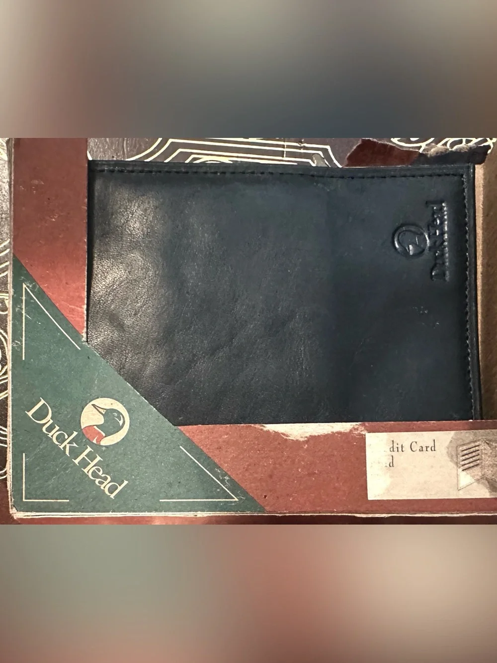 Duck Head Black Leather Bifold Wallet